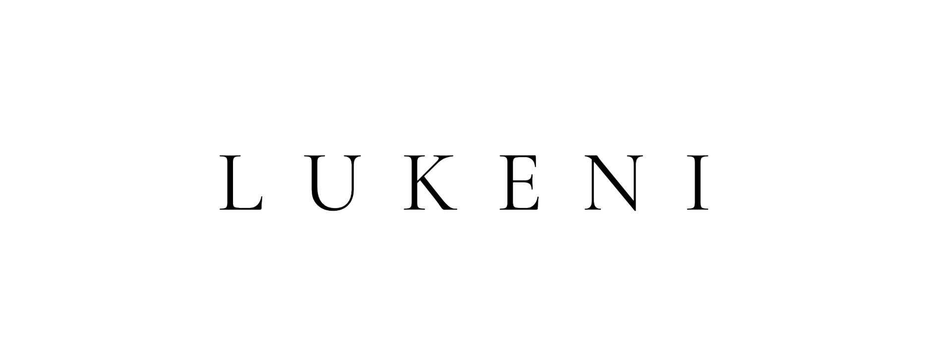 Lukeni wordmark, black, on white