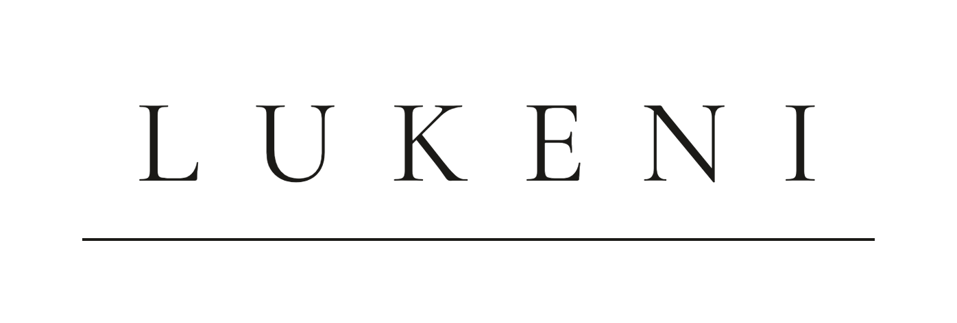 Lukeni wordmark, black, rule below, version 1