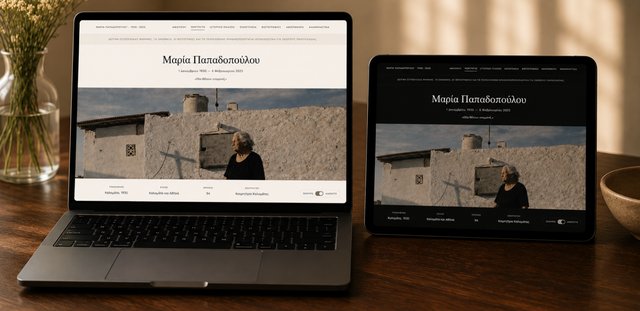Lukeni memorial website, laptop and tablet mockup